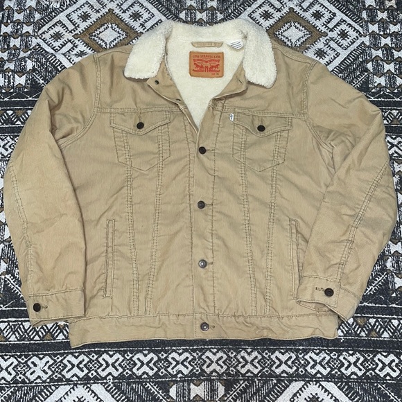 Levi's Premium Corduroy Sherpa Trucker Jacket Men’s XL